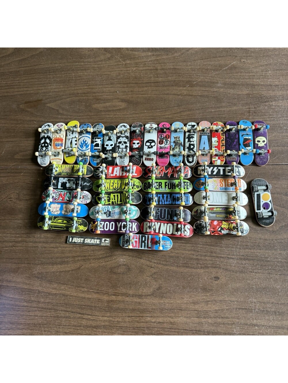 Vintage 00s RARE 39 Tech Deck Boards Bundle Baker Zero Creature Plan B Shakejunt